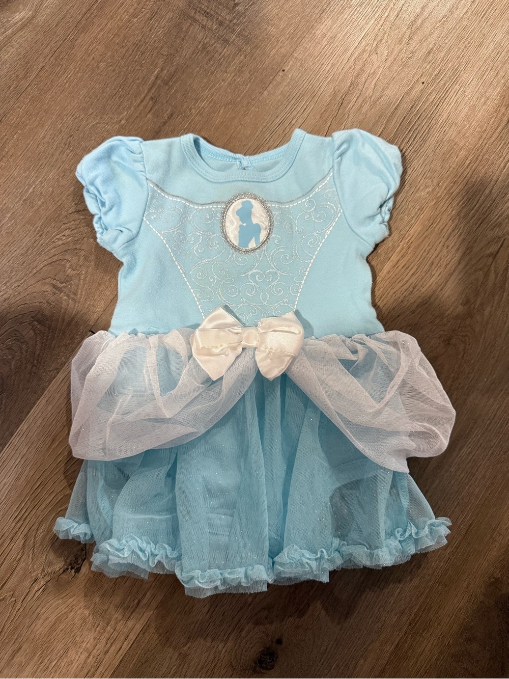 Light Blue Princess Tutu Dress Costume with Bow